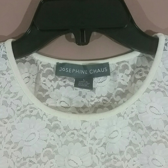 Josephine Chaus Sheer Floral Lace Top - Picture 5 of 8